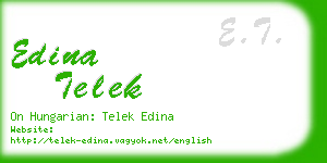 edina telek business card